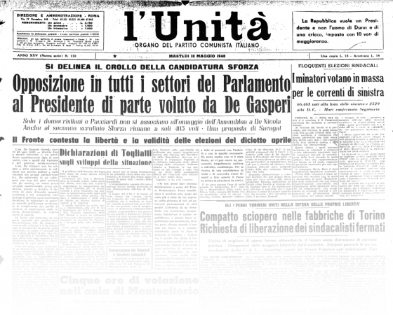 L’UNITA’ E I PRESIDENTI: 1948 – LUIGI EINAUDI – parte prima