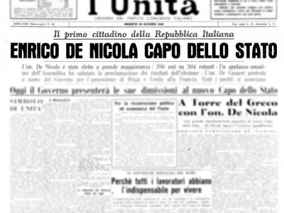 L’UNITA’ E I PRESIDENTI: Enrico De Nicola