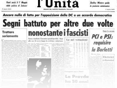 L’UNITA’ E I PRESIDENTI: 1962 -ANTONIO SEGNI – quinta e sesta votazione