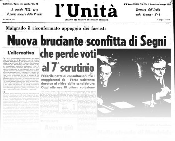 L’UNITA’ E I PRESIDENTI: 1962 – ANTONIO SEGNI – settima votazione