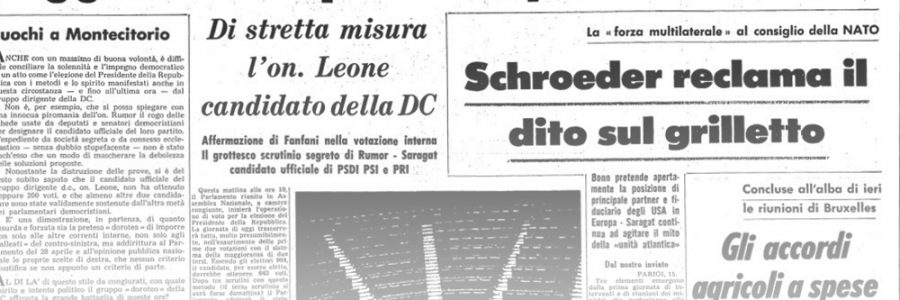 L’UNITA’ E I PRESIDENTI: 1964 – GIUSEPPE SARAGAT