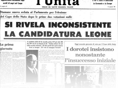 L’UNITA’ E I PRESIDENTI: 1964 – GIUSEPPE SARAGAT – PRIME VOTAZIONI