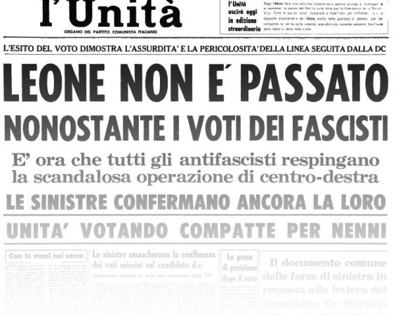 L’UNITA’ E I PRESIDENTI: 1971 – GIOVANNI LEONE – 22^ votazione