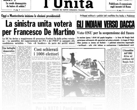 L’UNITA’ E I PRESIDENTI: 1971 – GIOVANNI LEONE