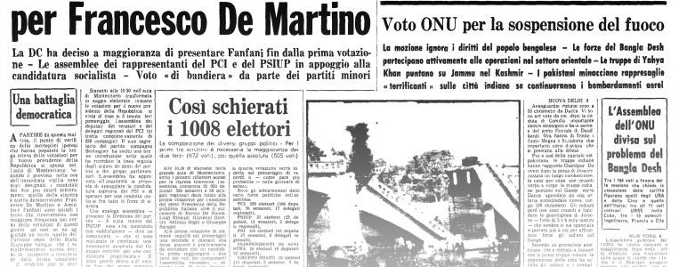 L’UNITA’ E I PRESIDENTI: 1971 – GIOVANNI LEONE