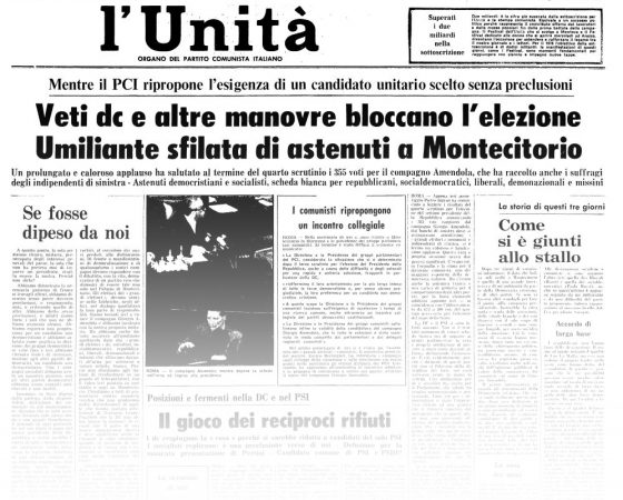 L’UNITA’ E I PRESIDENTI: 1978 – SANDRO PERTINI