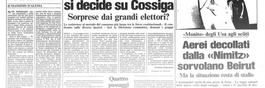 L’UNITA’ E I PRESIDENTI: 1985 FRANCESCO COSSIGA