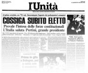 L’UNITA’ E I PRESIDENTI: 1985 FRANCESCO COSSIGA – L’elezione