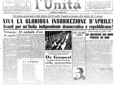 25 APRILE 1946 PRIMA FESTA DELLA LIBERAZIONE – la giornata
